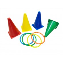 Skittle Cone with Plastic Ring (set of 4) H:22cm